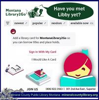 Click to visit the Montana Library 2 Go Webpage - Opens in New Window
